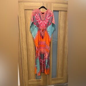 Half Bob 100% silk kaftan Small